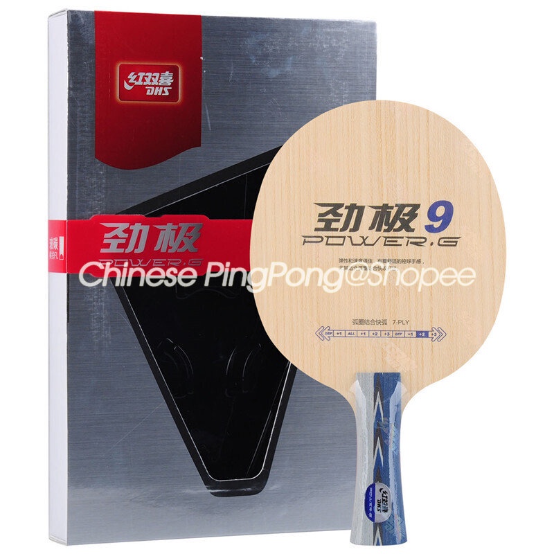 Original DHS POWER G 9 PG9 Table Tennis Racket (7 Ply Wood Offensive ...