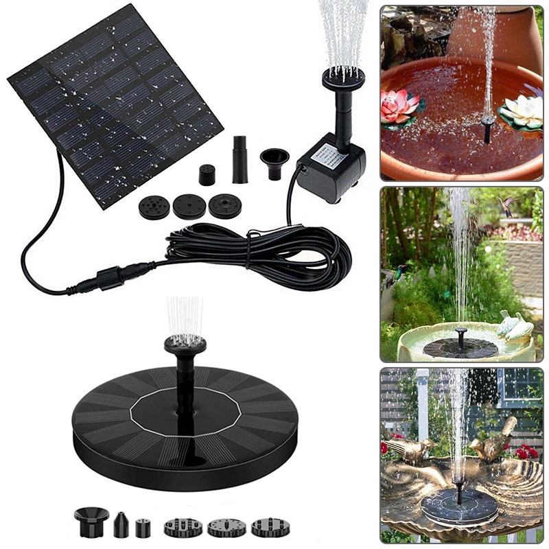 Solar Water Pump Bird Bath Garden Pond Fountain Submersible Solar Power ...