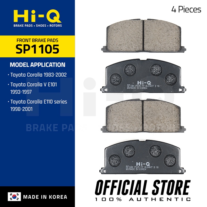 Hi-Q Front Brake Pads for Toyota Corolla, Corolla V E101, Corolla E110 ...