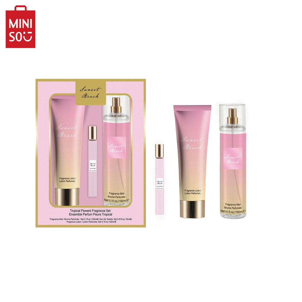 MINISO Sunset Beach Fragrance Gift Set | Shopee Philippines