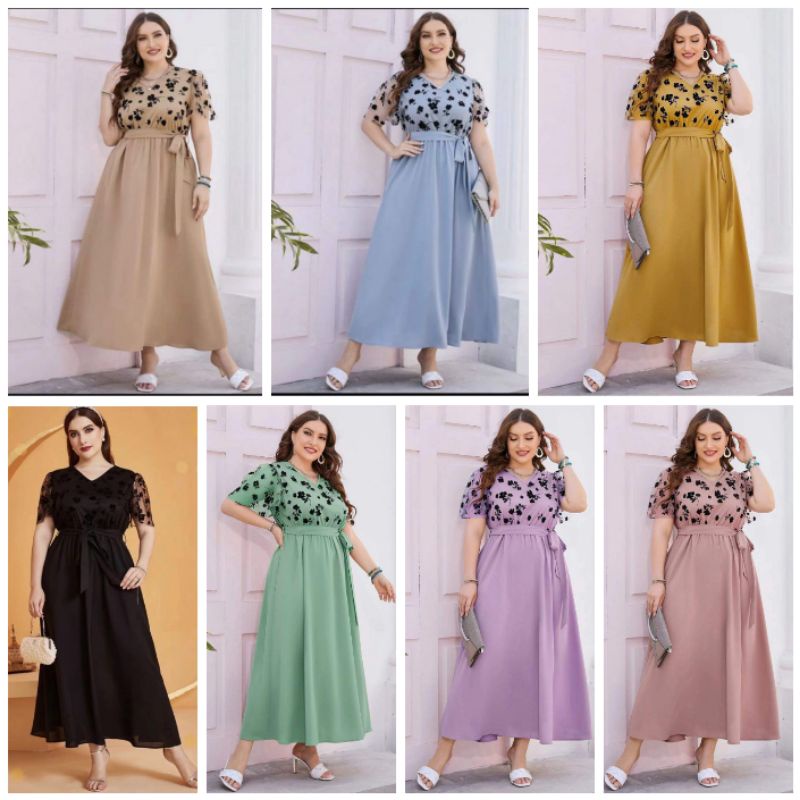 T2719 / T1051 Formal Maxi Plus size Dress (FIT TO XL) | Shopee Philippines