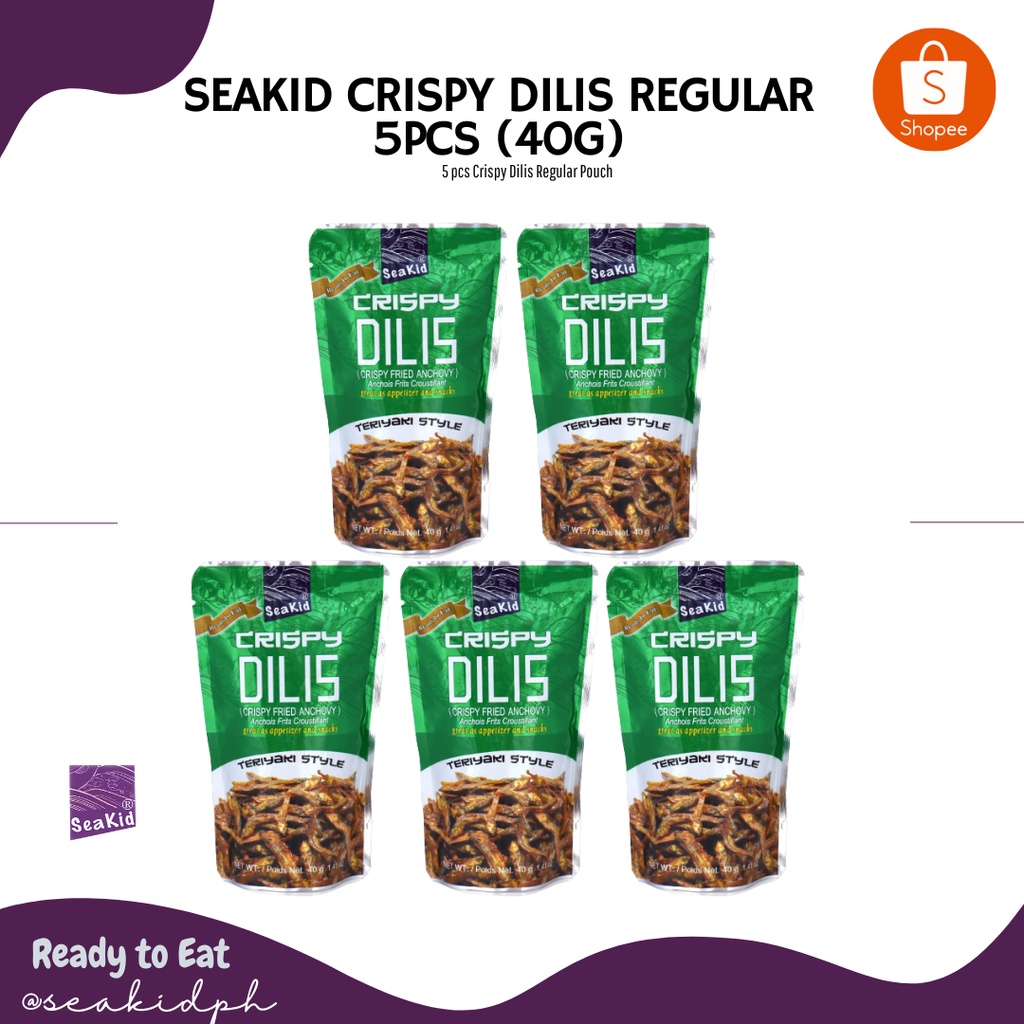 Seakid Crispy Dilis (Anchovies) Regular (5pcs) 40g | Shopee Philippines