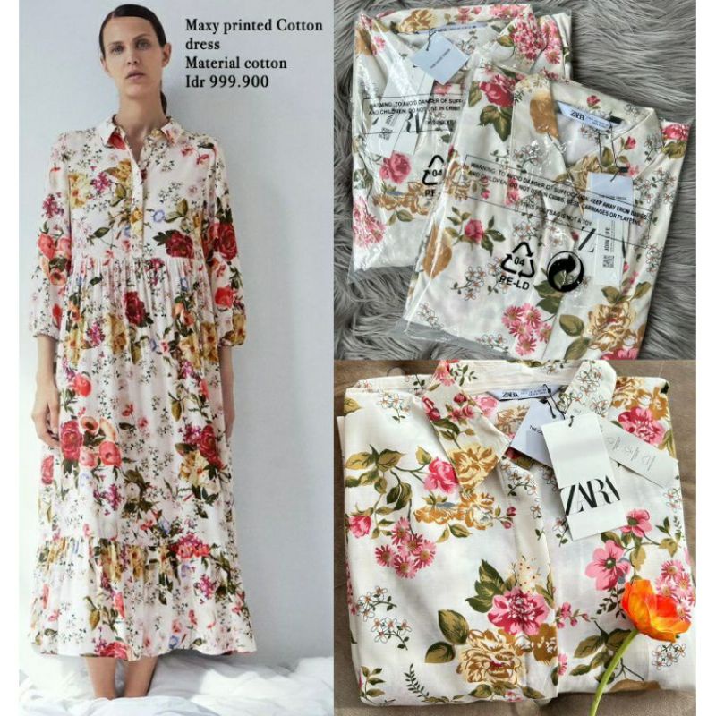 Zara Floral Print Shirt Dress/Zara Dress Shopee Philippines