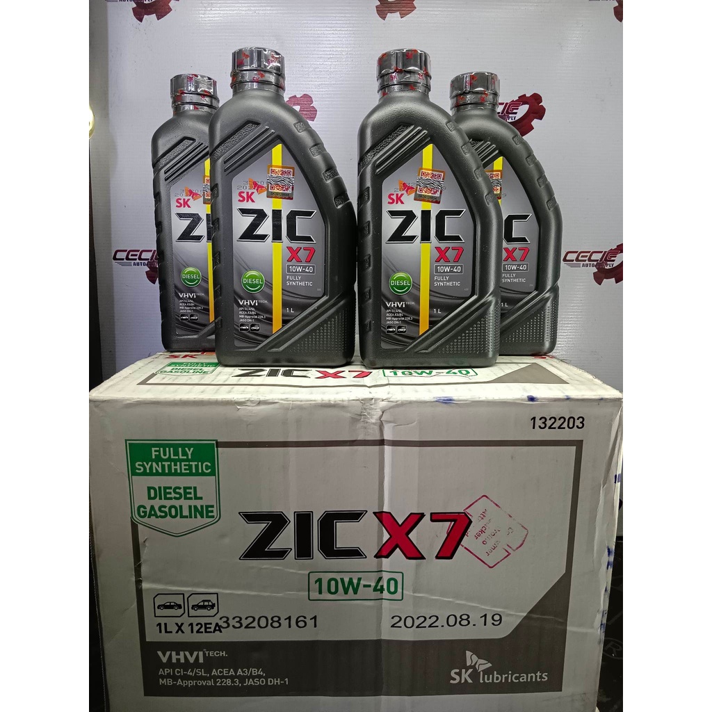 ZIC X7 SAE 10W-40 Fully Synthetic Diesel Engine Oil 1 Liter | Shopee ...