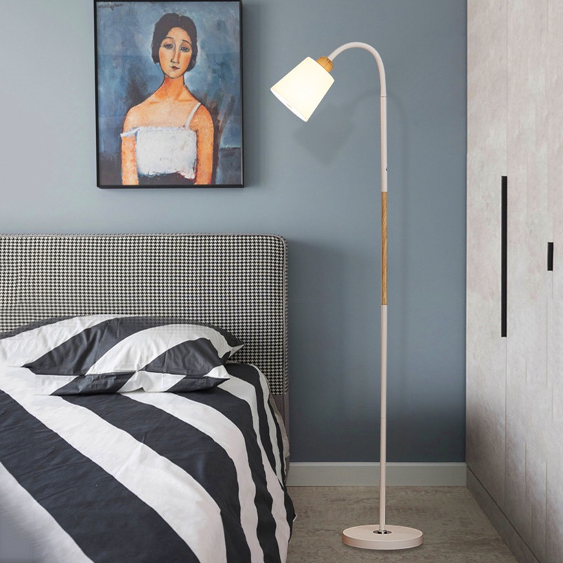 COD*Modern Nordic Style LED Floor Lamp Shade Stand For Living Room