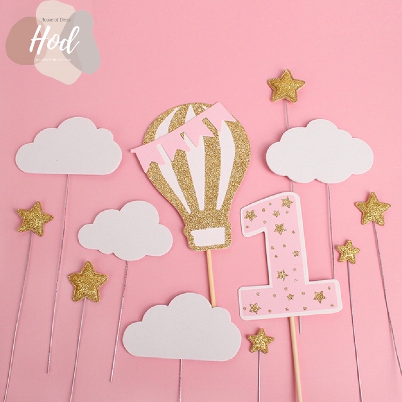 Topper One Set Hot Air Balloon Cake Decoration Hot Balloon Shape For