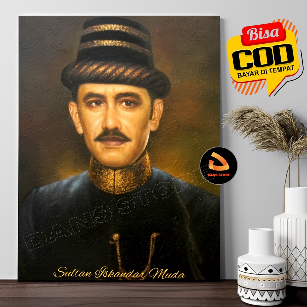 HIASAN DINDING Poster Painting Sultan Iskandar Muda National Hero Wall