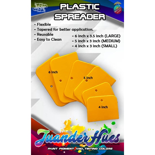 Reusable Plastic Body Filler Spreaders for Automotive Body Fillers