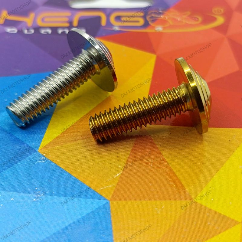 Heng White Gold Bolts for Honda Click V1/V2 and Honda Beat Fi V2