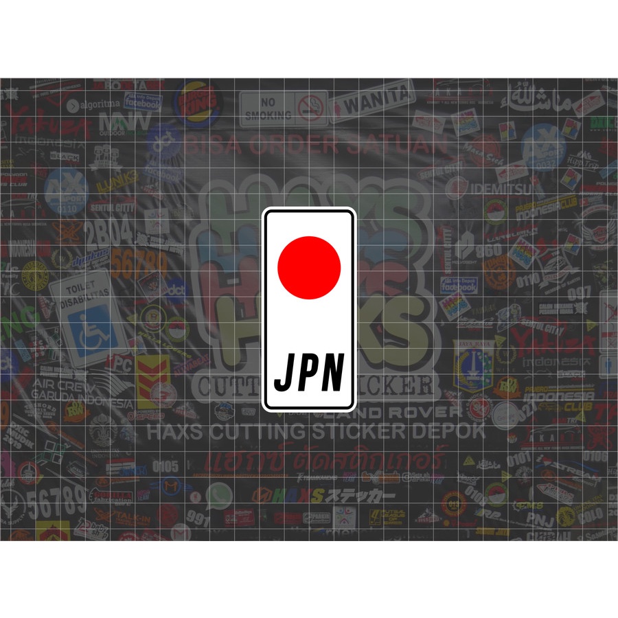 Cutting Sticker JPN Flag V2 Size 4.5 Cm For Car Motorcycles | Shopee ...