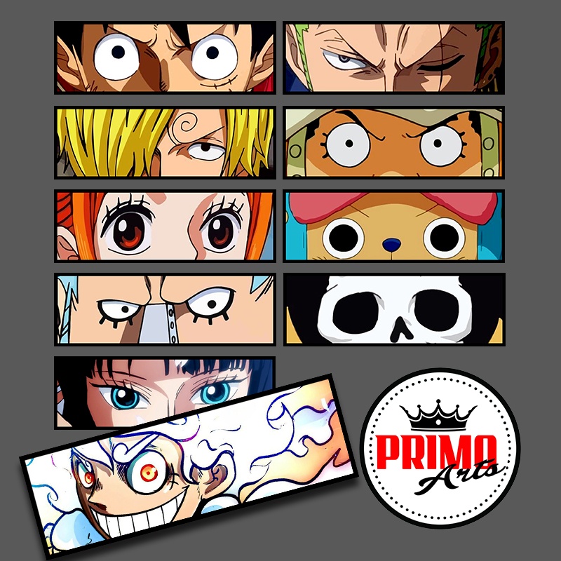 ANIME - ONE PIECE SET 1 - EYE SLAP STICKER HIGH QUALITY | Shopee ...