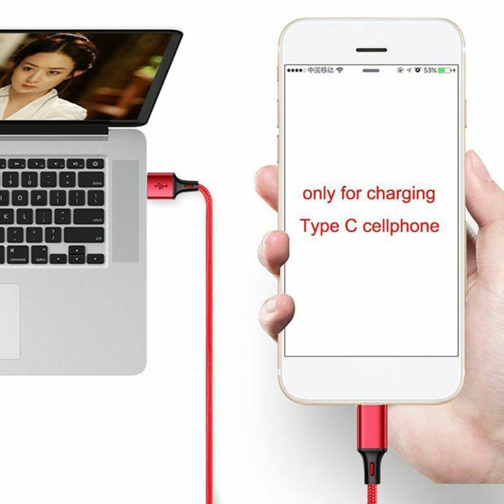 USB 2.0 Type A Male To Dual Type C USB C Male Splitter Y Charging Cable ...