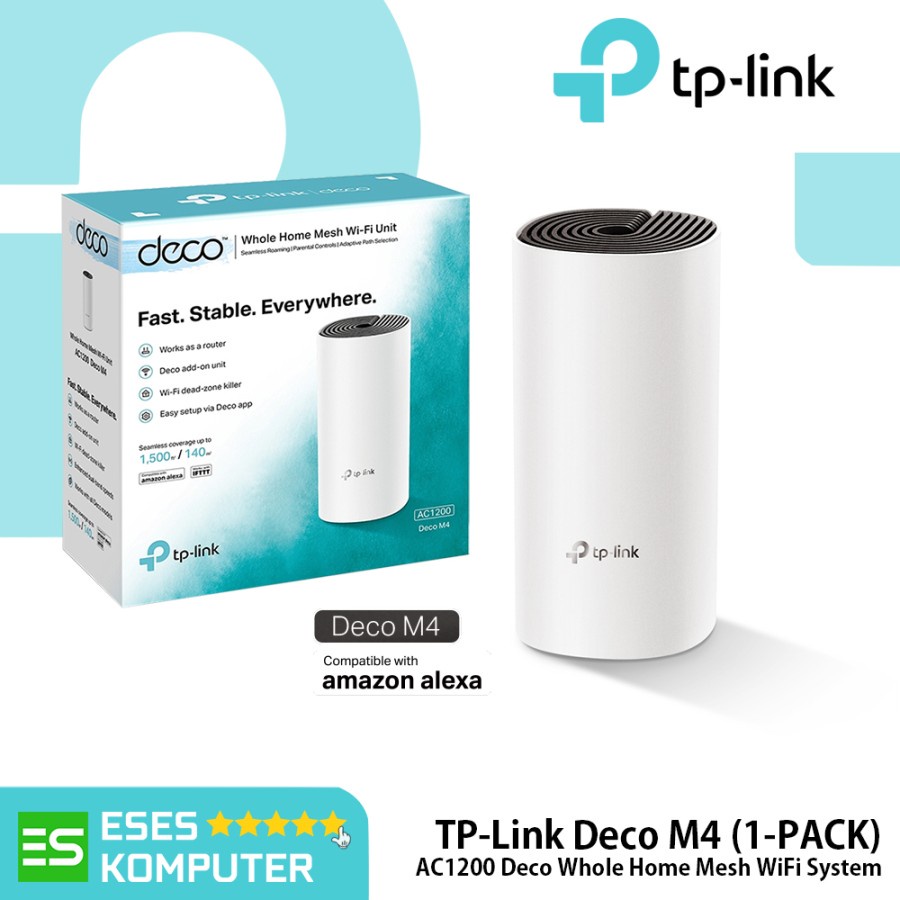 TP-Link Deco M4 AC1200 Whole Home Mesh WiFi System 2x Gigabit Ports ...