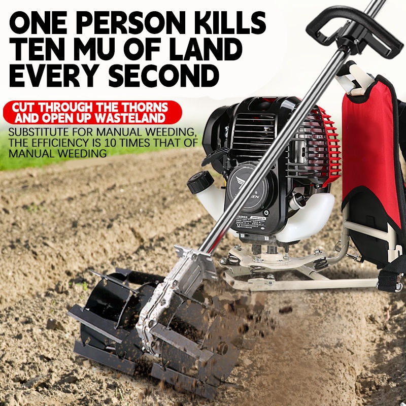 Multifunctional 4 Stroke Brush cutter Tiller attachment with Big Frame