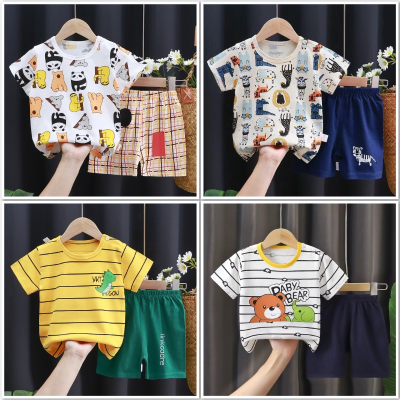 Baby Steps (0-4Y) Boy Clothes Terno for Kids Boys Fashion Sando Shorts ...