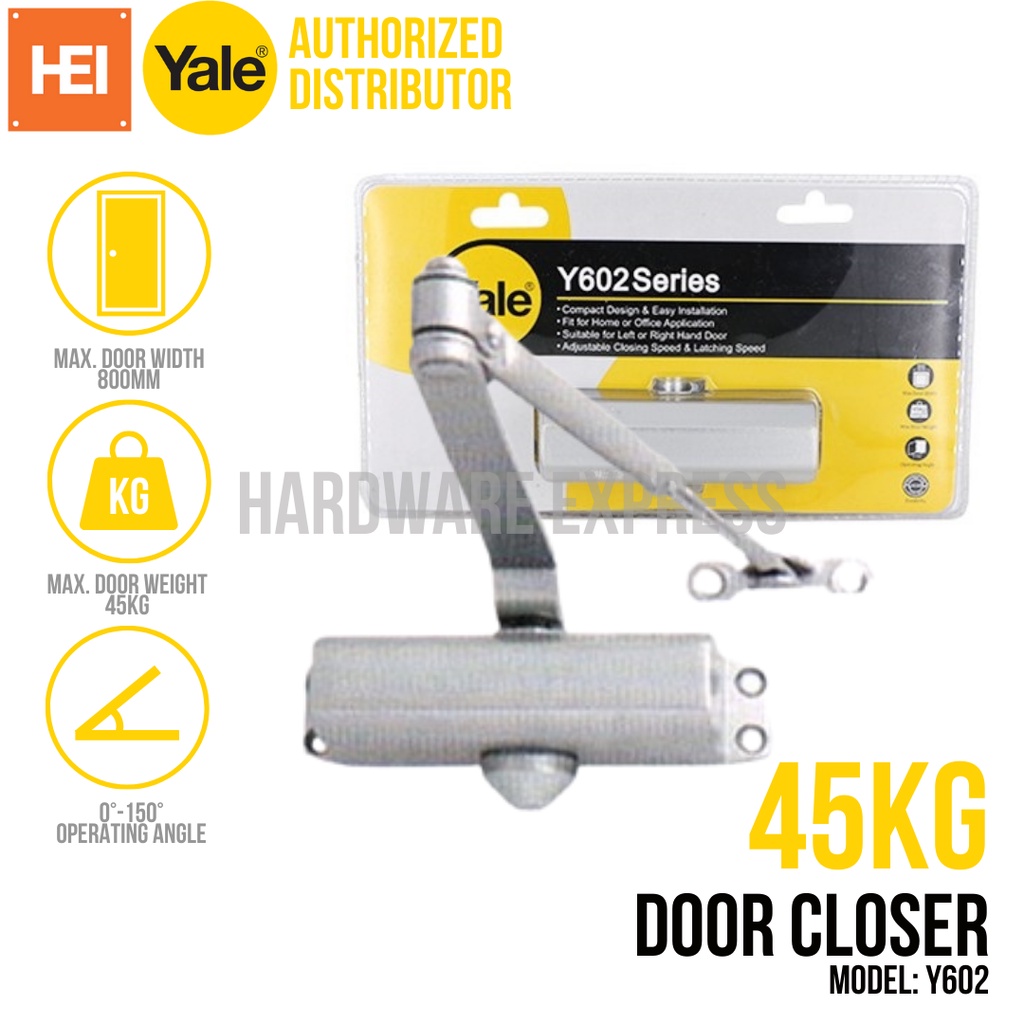 YALE Door Closer Y602 SERIES 45KGS Capacity Shopee Philippines