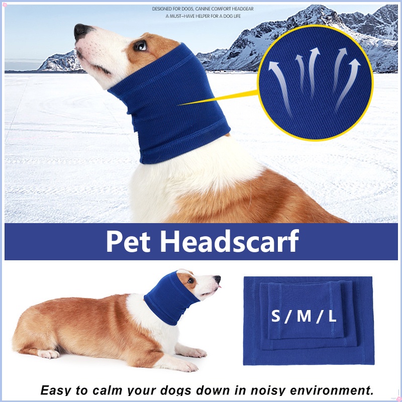 Pet Grooming Earmuffs Dog NoiseProof Headscarf Pet Head Sleeve Ear