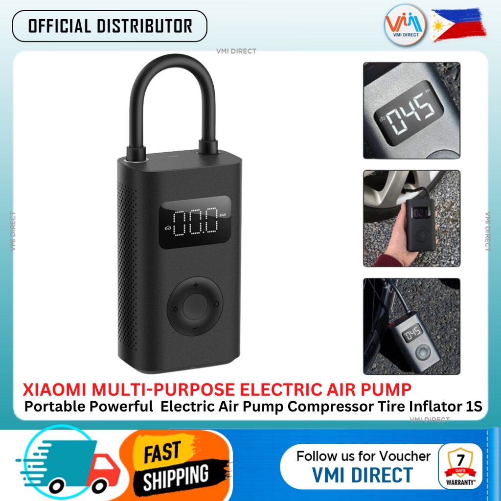 Xiaomi Air Pump 1S Mijia Car Bicycle Motorcycle Tire Portable Inflator ...