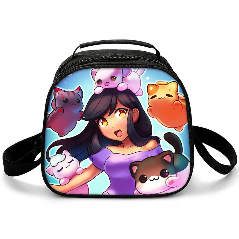 Aphmau Lunch Bag Children's Diagonal Insulation Cartoon Anime Box Boys ...