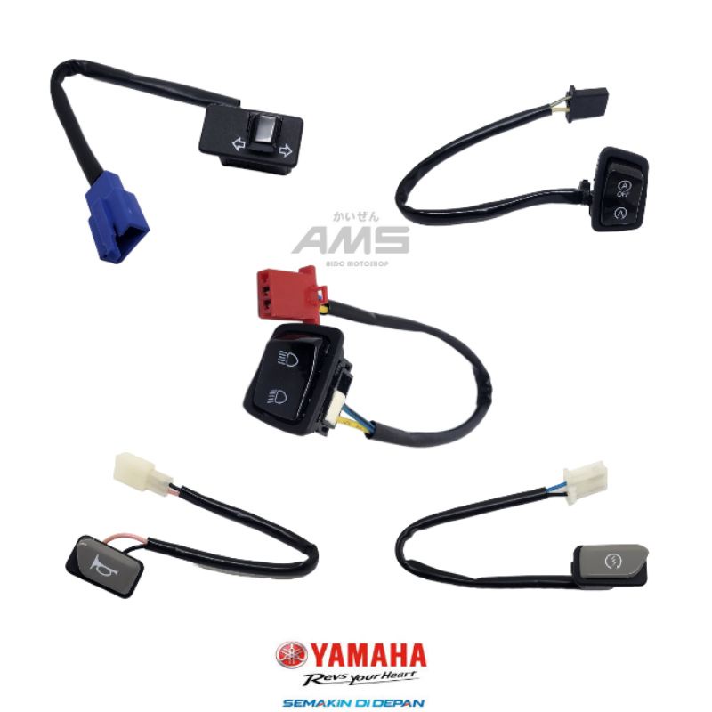 TOMBOL Yamaha Aerox Idling Starter Horn Dim Turn Signal Switch Button ...