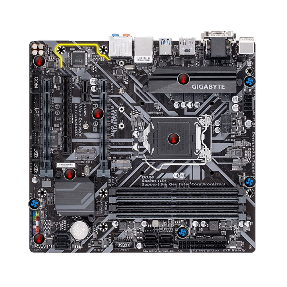 REFURBISHED GA-B365M-D3H GIGABYTE INTEL B365 S1151 MICRO ATX ...