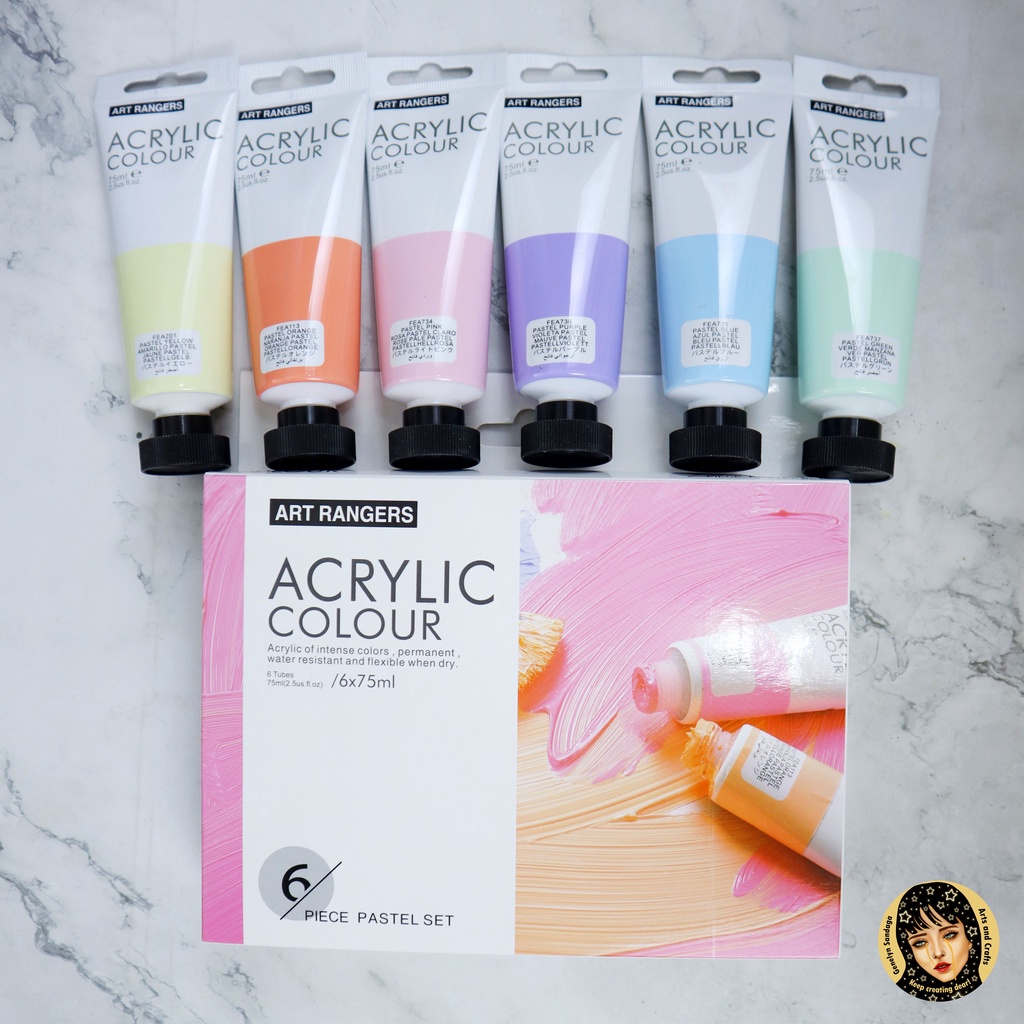 (ORIGINAL) Art Rangers Acrylic Paint Basic and Pastel Colors Shopee Philippines