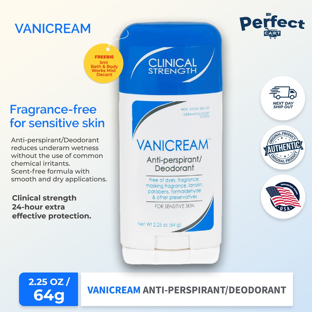 Vanicream AntiPerspirant Deodorant Clinical Strength Sensitive Skin 2.