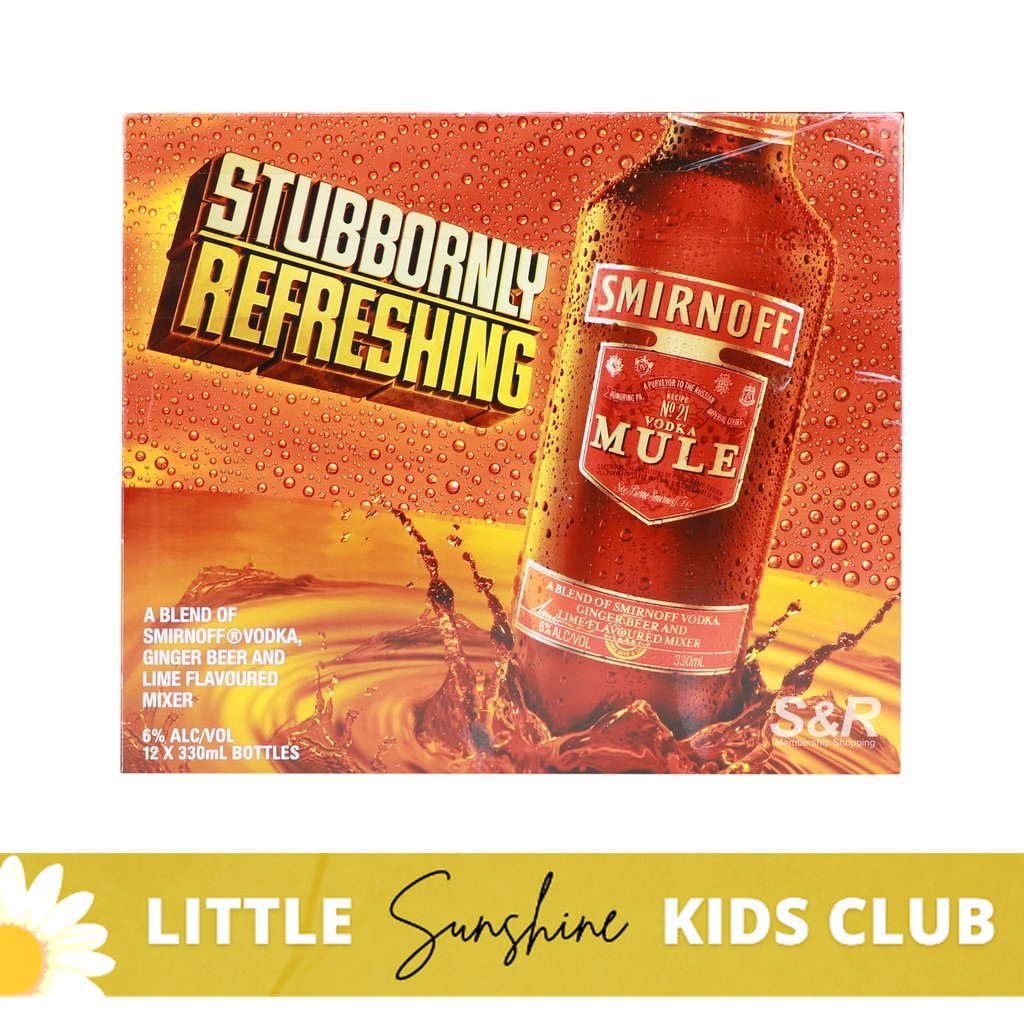 Smirnoff Mule Vodka Ginger Beer and Lime Flavored Mixer 1 box Shopee