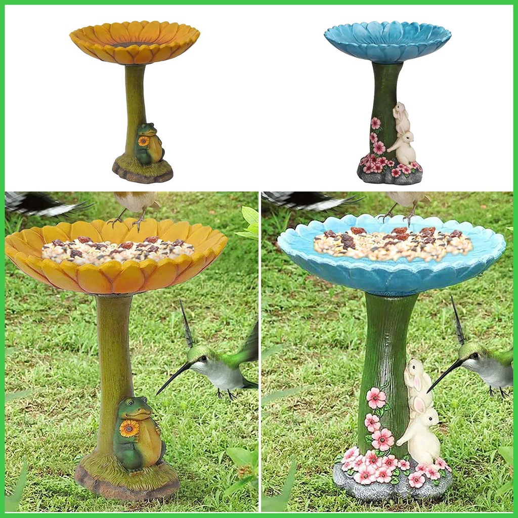 Bird Baths for Outdoors Cute Bunny Rabbit Bird Bath Bowl Hummingbirds