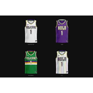 New Orleans Pelicans Navy , Zion Williamson , High Quality Full Sublimation  Jersey SET