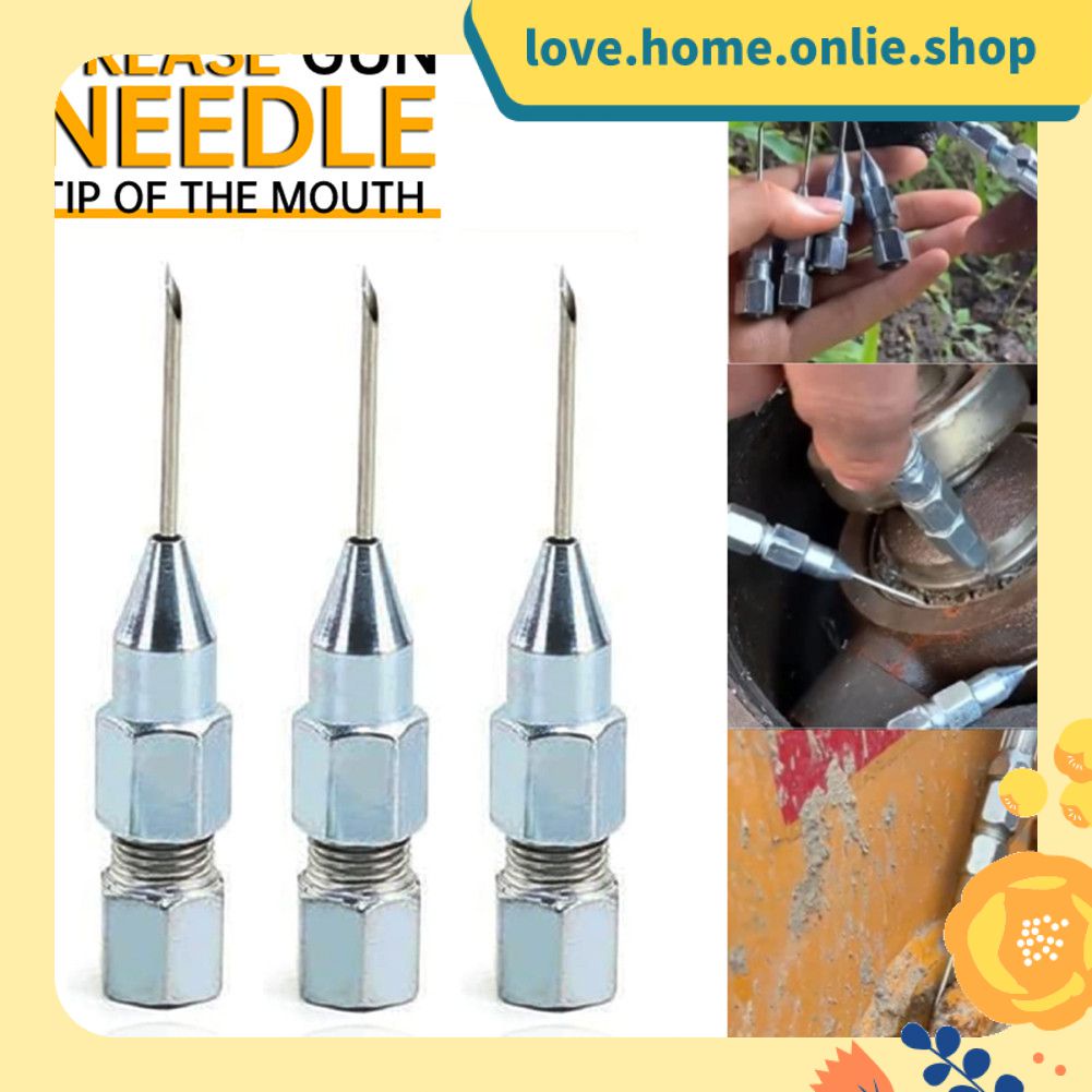 Removable Needle Nose Grease Gun Head Injector Needle Adapter for Lubricating Grease Nozzle