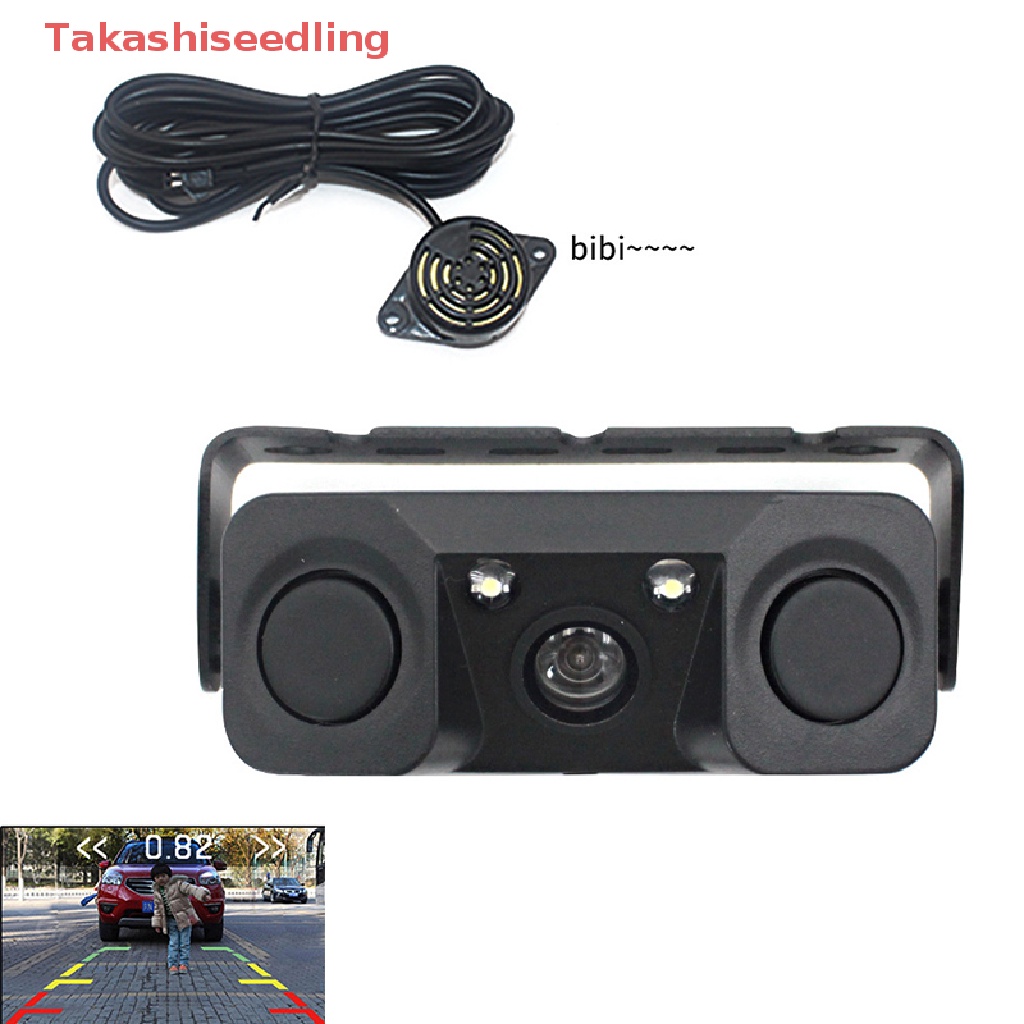 (Takashiseedling) 3In1 Car Night Vision Rear View Camera Parking Sensor ...