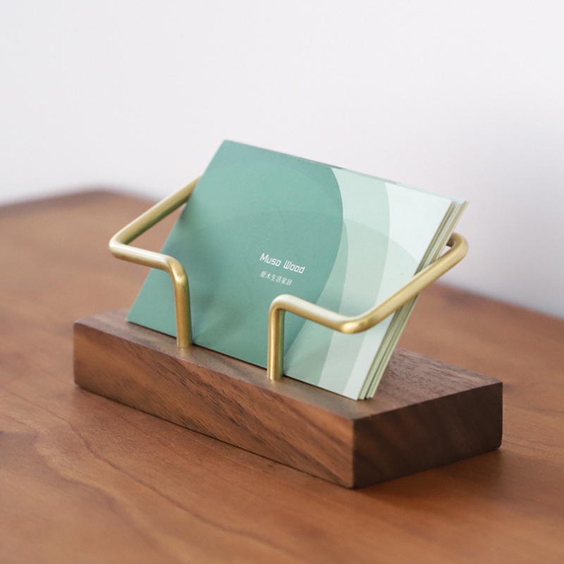 Business Card Holder Brass Business Card Holder Wooden Business Card ...