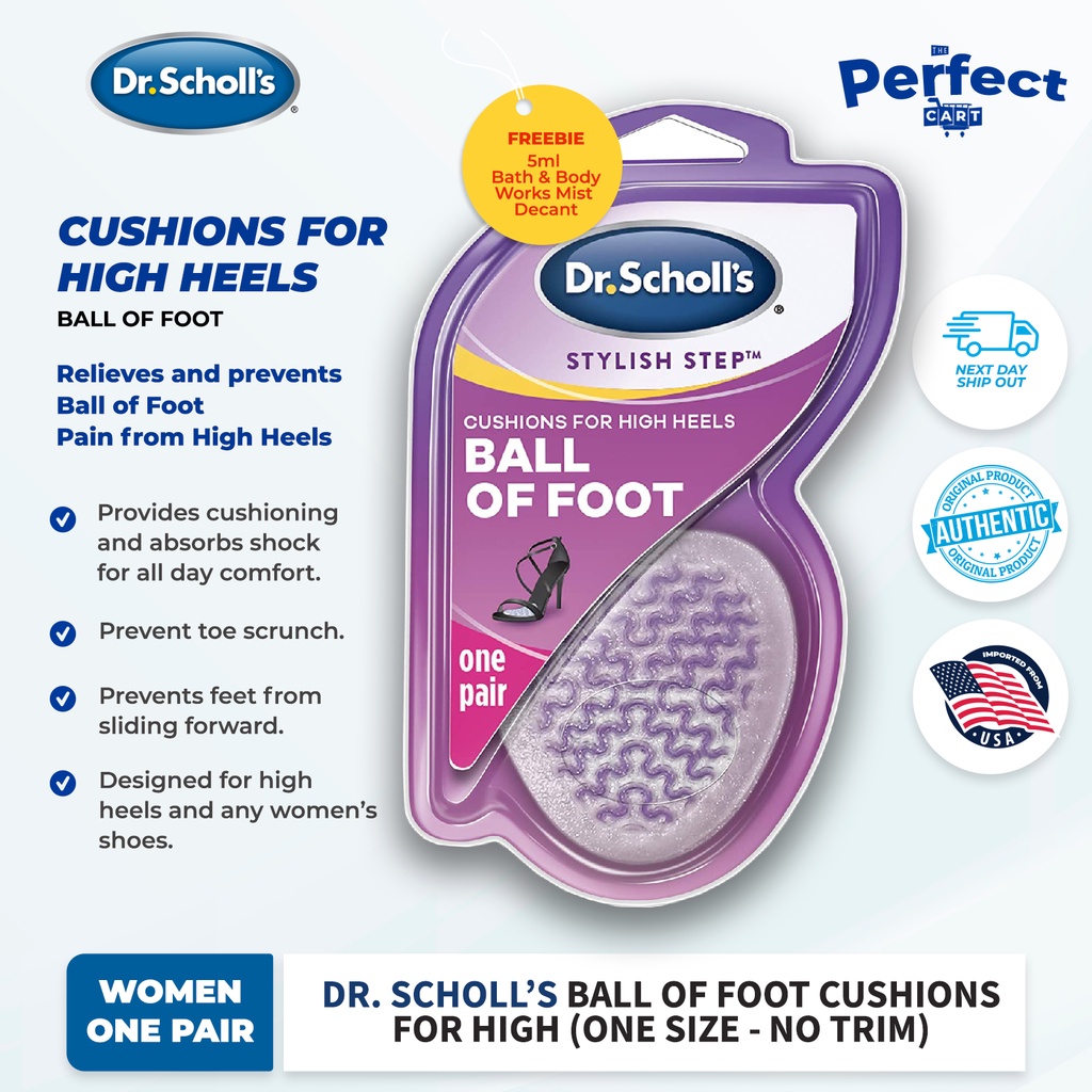 Dr. Scholl's Stylish Step Ball of Foot Cushions for High Heels (1 Pair) Shopee Philippines