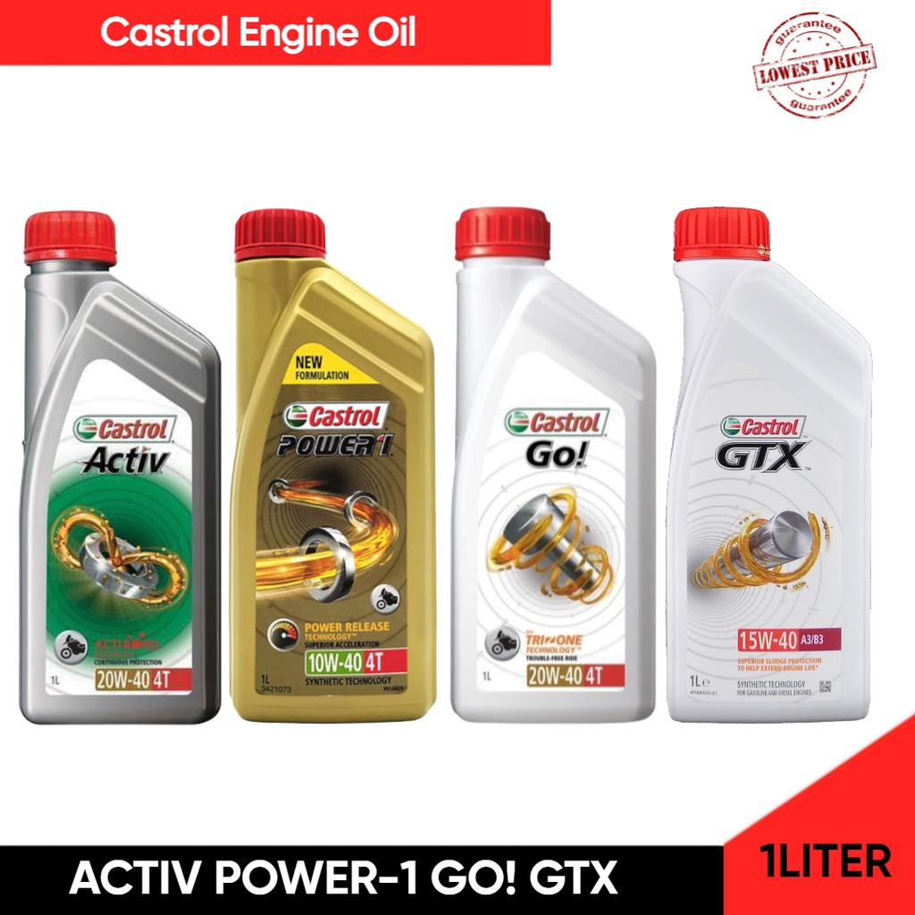 CASTROL Motorcycle oil Genuine Guarantee Engine Oil for Motorcycle 1L