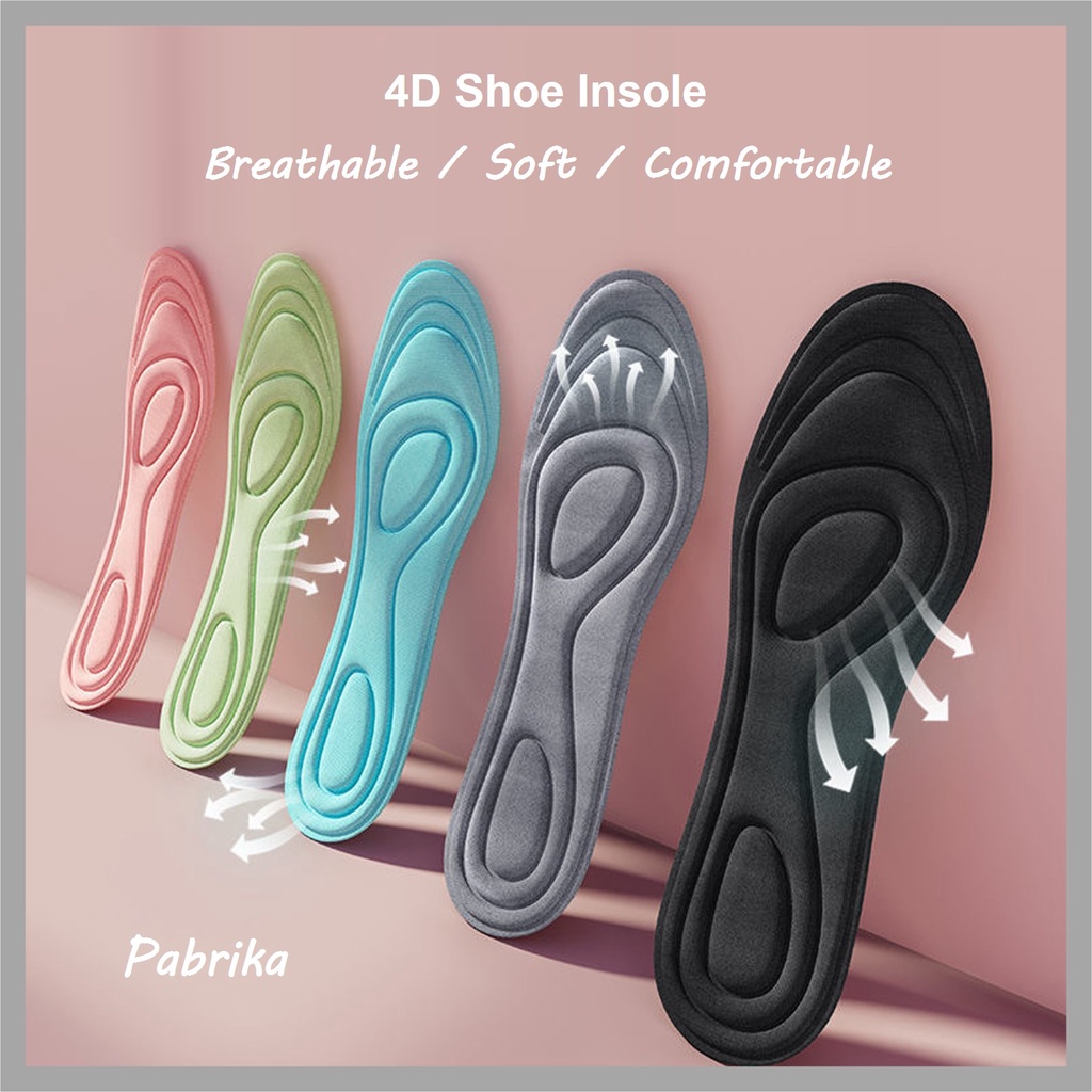 1 Pair Shoe Insole Unisex Breathable Shoe Elastic ShockAbsorbing Sole