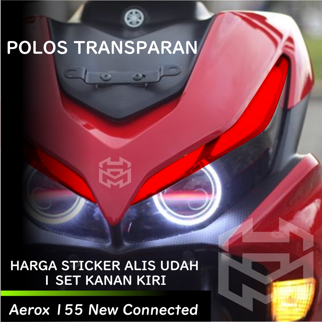 AEROX 155 NEW CONNECTED PLAIN EYEBROW TRANSPARENT STICKER | Shopee ...