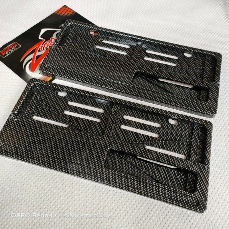Number Plate Frame Carbon Number Plate Set Front And Back Shopee