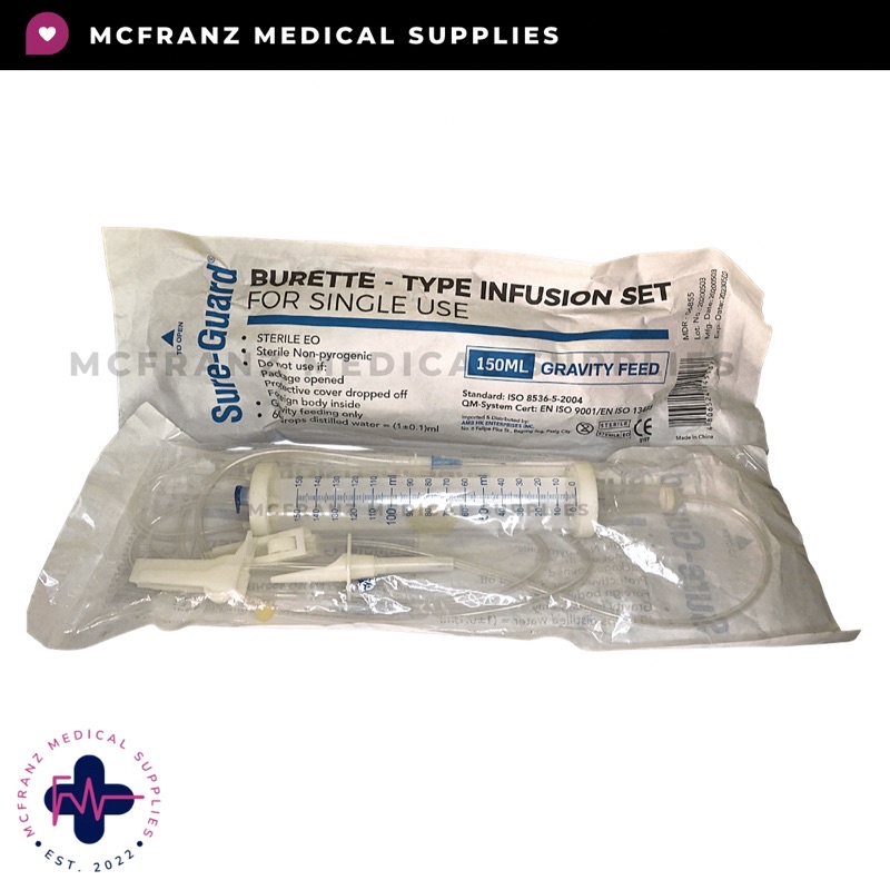 Sure-guard Burette - Type infusion Set (150ml) Soluset | Shopee Philippines