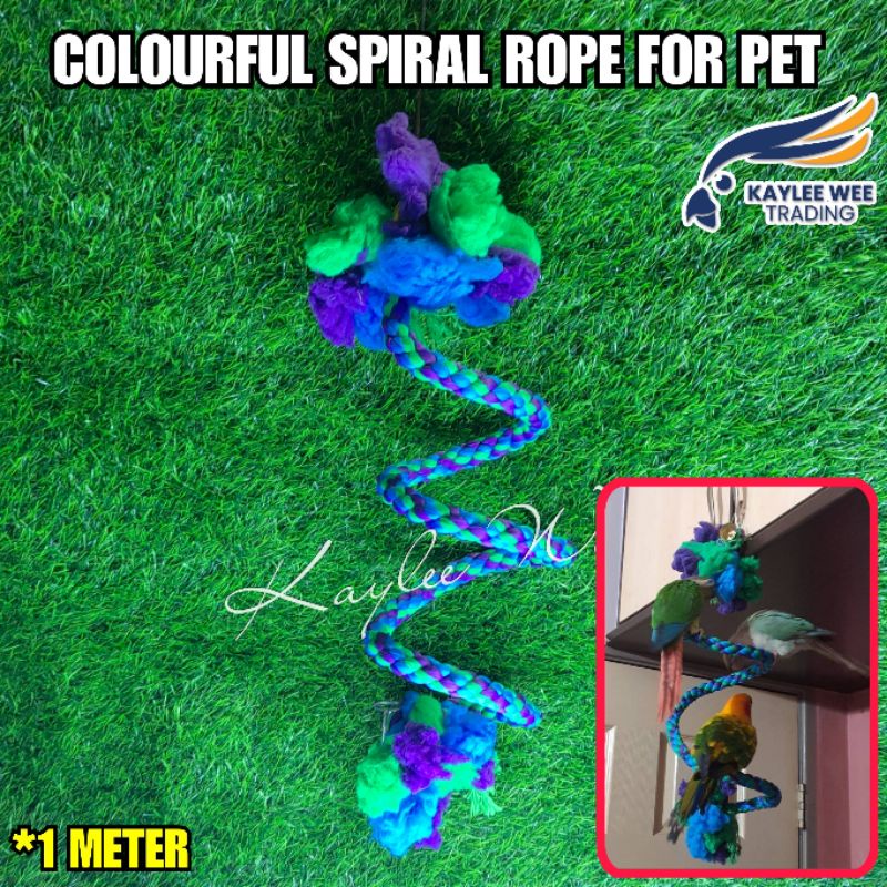 COLOURFUL SPIRAL ROPE FOR PET (1METER) | Shopee Philippines