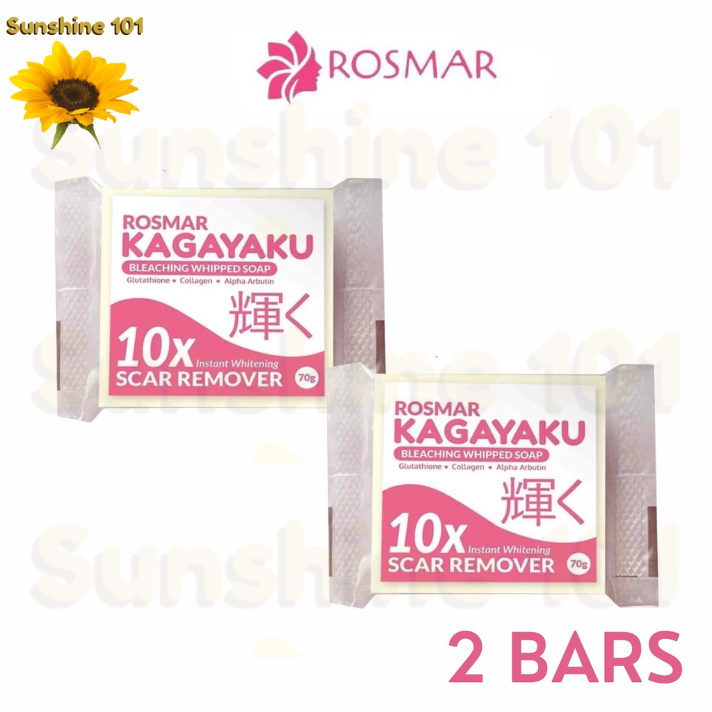 Rosmar Kagayaku Whitening Soap X10 Instant Whitening Scar Remover 70g