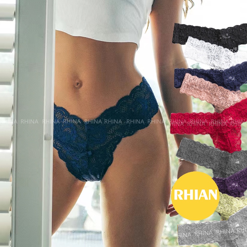 Rhian Sexy Lace Panties Lingerie T-back Underwear G-Strings