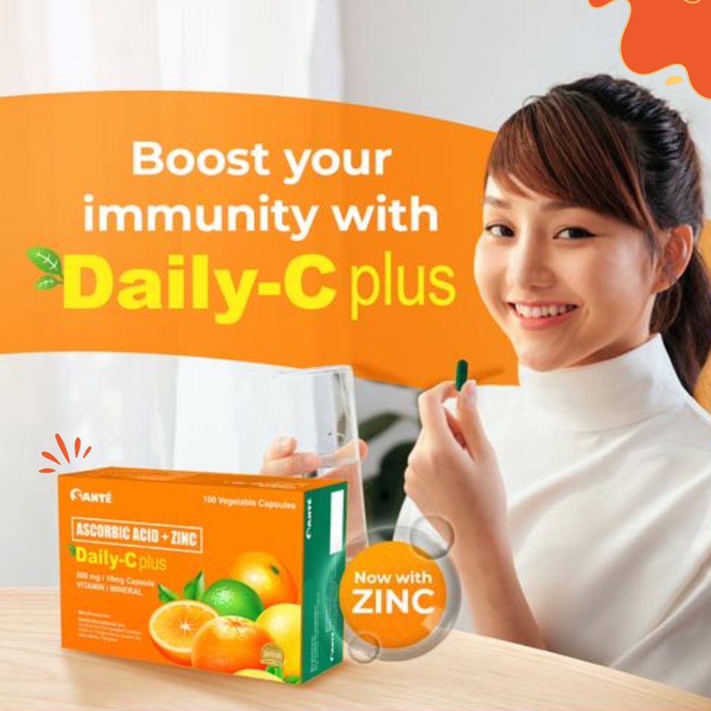 SANTE DAILY C VITAMIN C PLUS ASCORBIC ACID WITH ZINC 500/10 MG PER