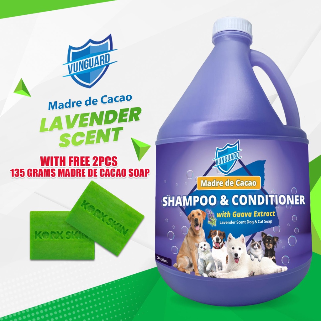 madre-de-cacao-pet-shampoo-and-conditioner-lavender-scent-1-gallon