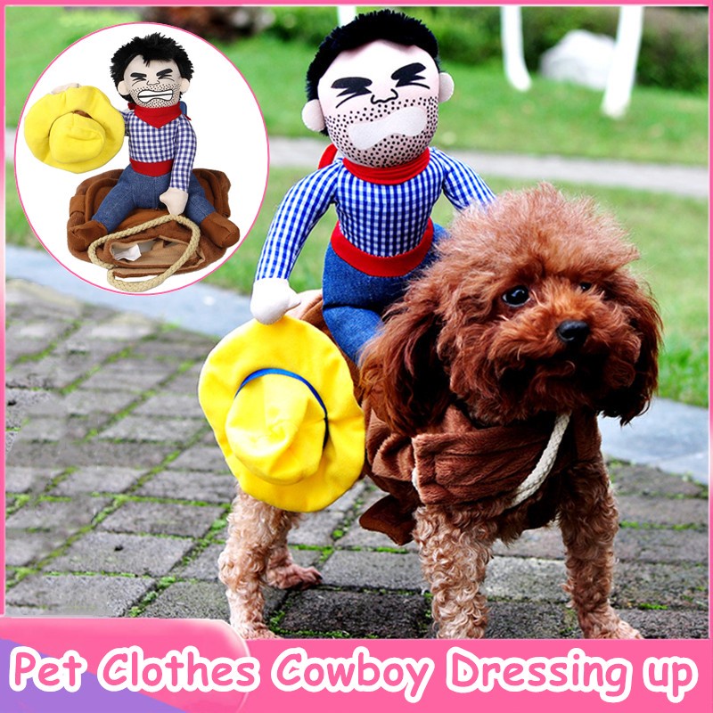Novelty Dog Costumes Pet Clothes Cowboy Dressing up Jacket Coats