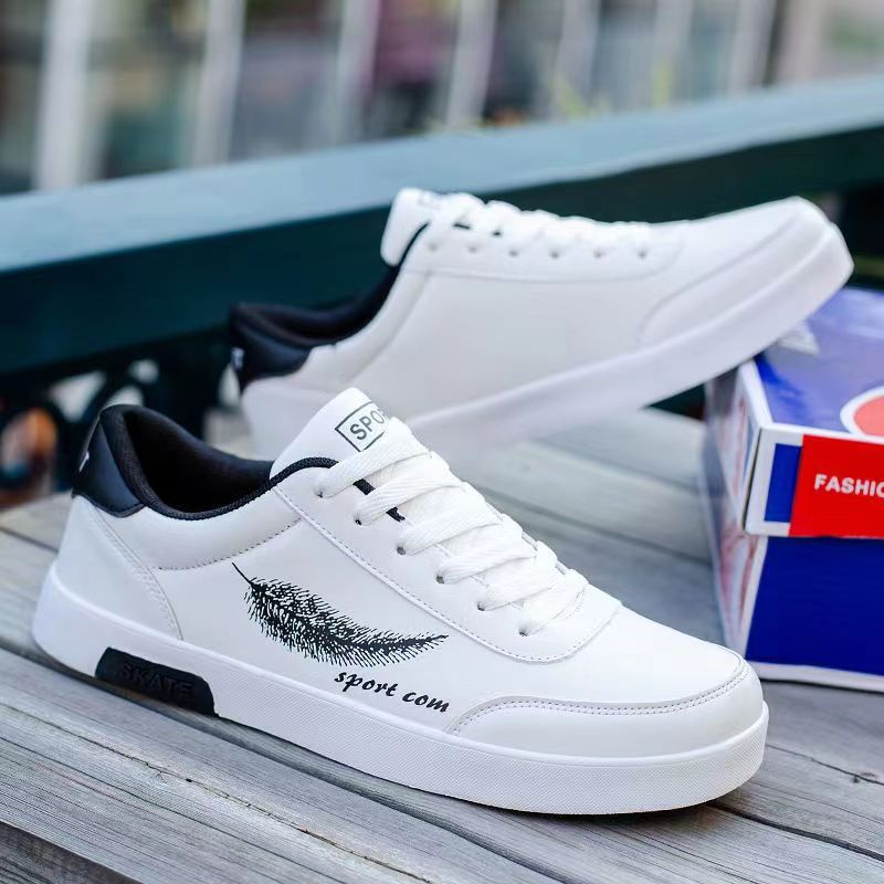 Korean Trend Shoes Men's Outdoor Casual White Shoes | Shopee Philippines