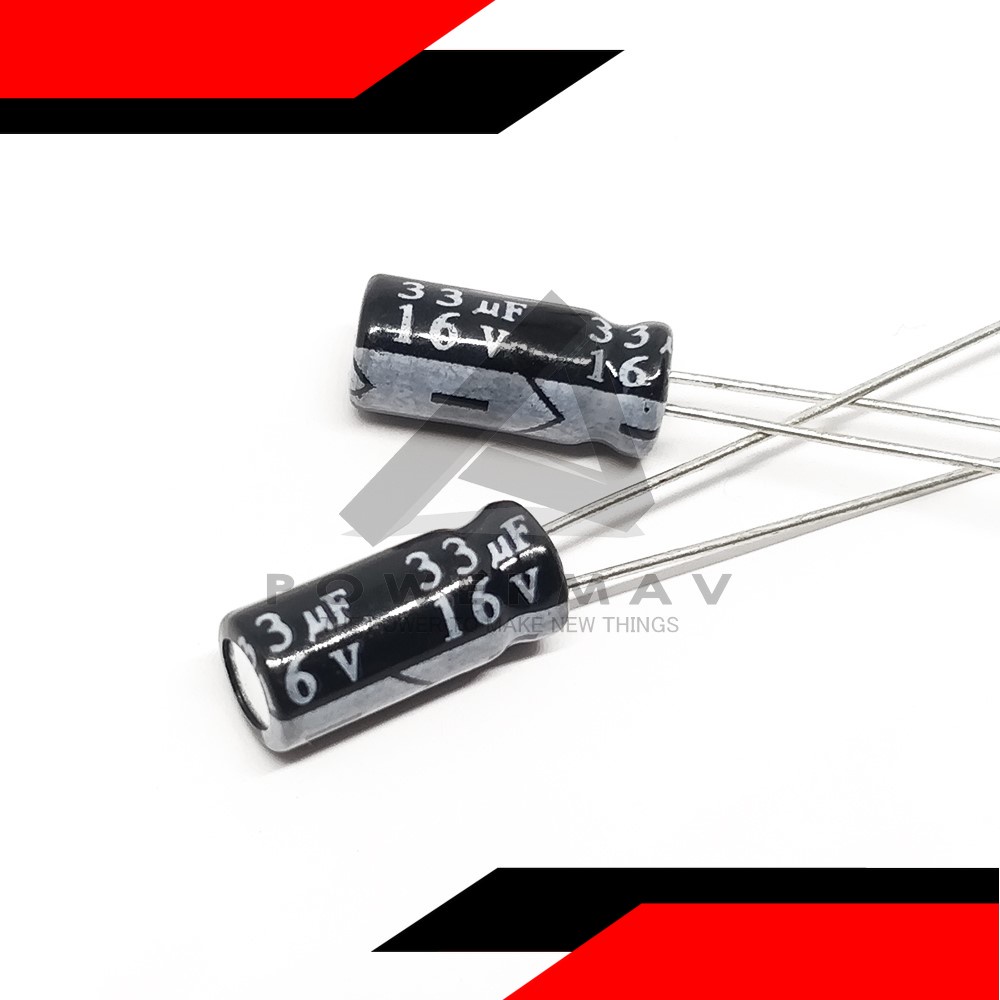 2pcs 33uf 16v capacitor New Aluminum Electrolytic Capacitors Radial 105