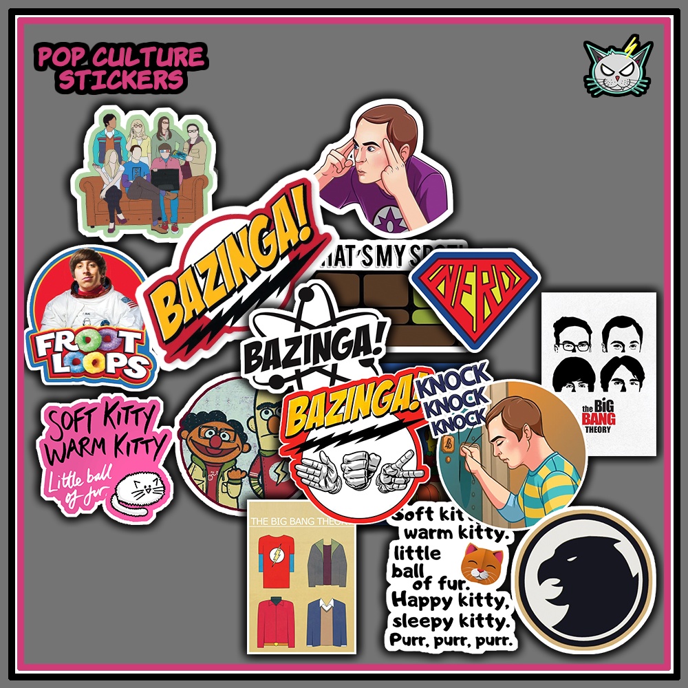 Sitcom - The Big Bang Theory Vinyl Sticker Pack (8pcs per pack) Tumbler ...