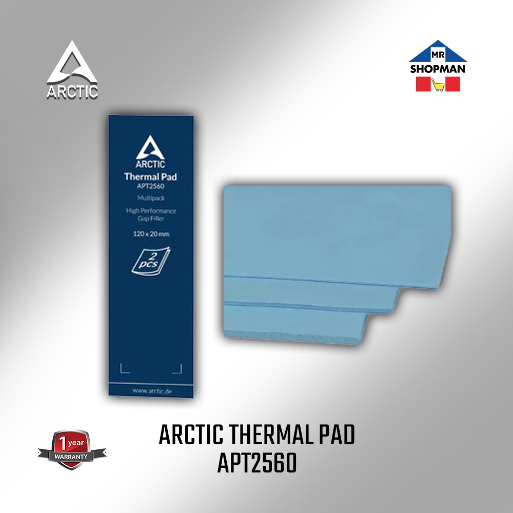 ARCTIC TP-2 Warmtegeleidingsmat - 50x50x1.5mm Siliconen Pad Blauw