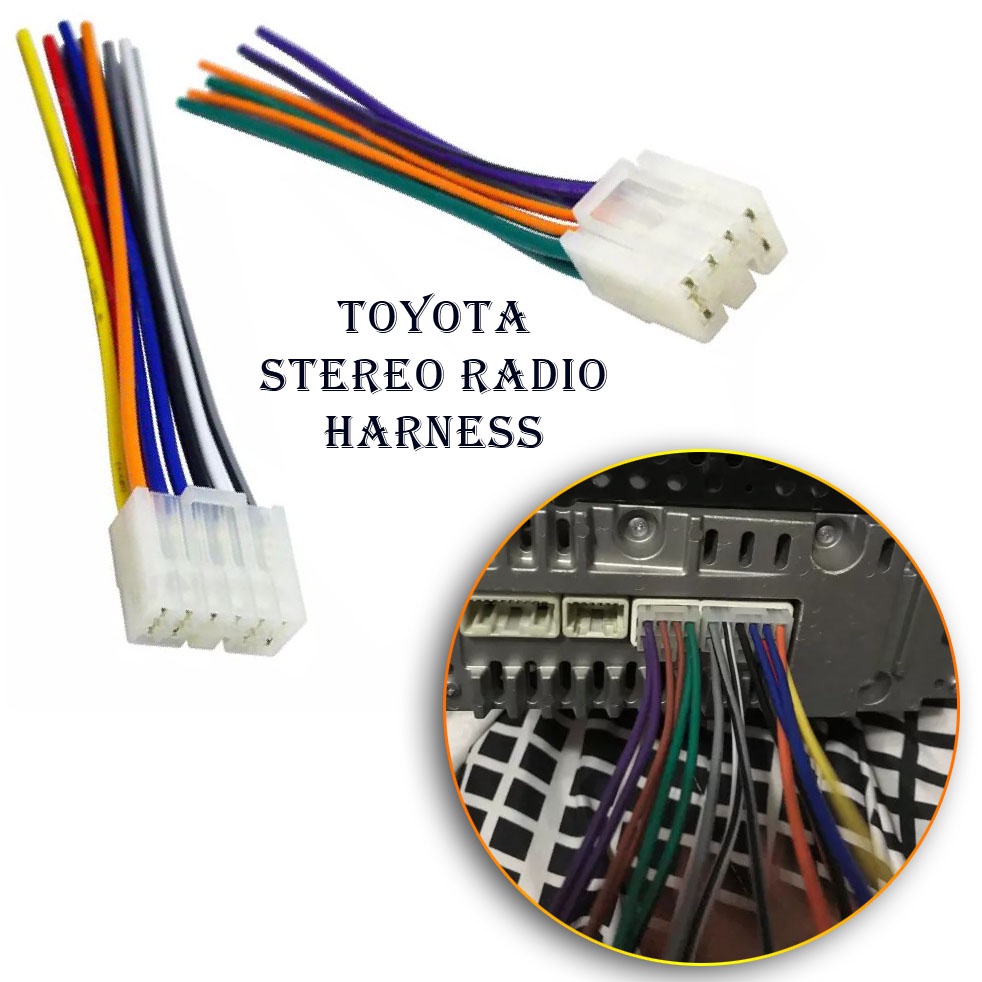 2pcs FEMALE Car Toyota Harness Cable Car Stereo Wiring Adapter Cable